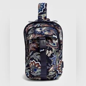 Vera Bradley Utility Sling Backpack in Java Navy Camo